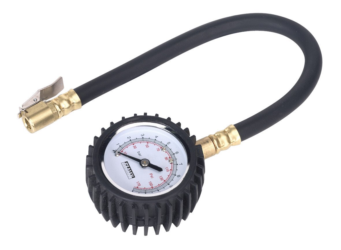 Sealey TST/PG6 Tyre Pressure Gauge with Clip-On Chuck