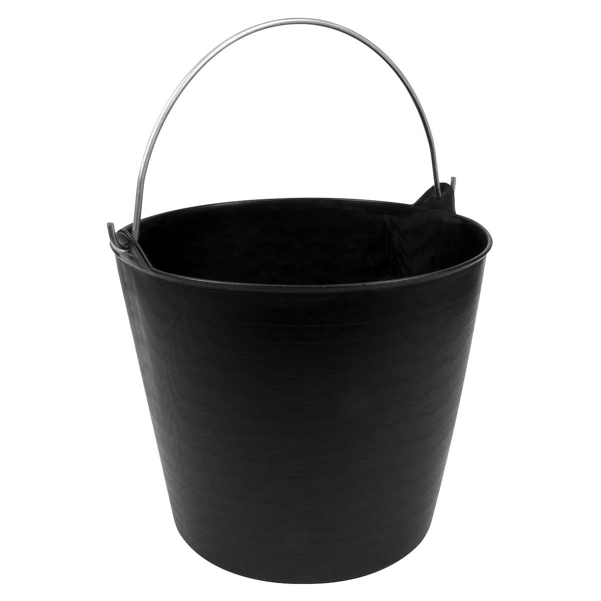 Sealey SFT26H Heavy-Duty Flexi Tub 26L with Metal Handle - Black