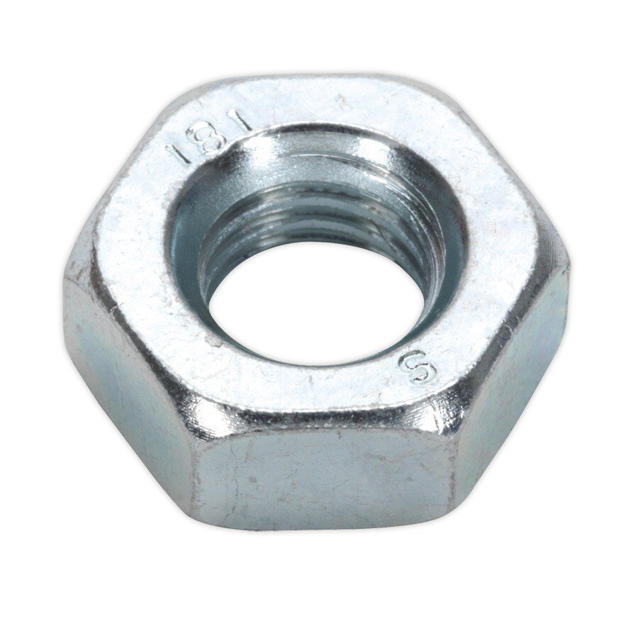 Sealey SN10 Steel Nut M10 Zinc DIN 934 Pack of 100