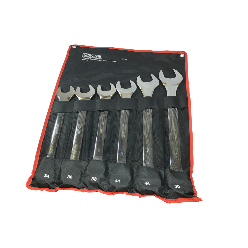 Spectre 17101 6 Piece Jumbo Combination Spanner Set 34 50mm from