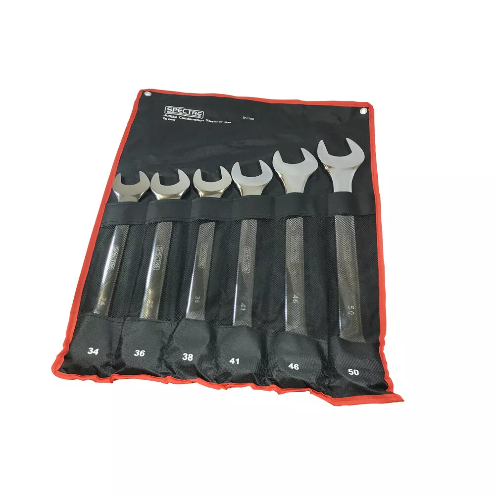 Spectre 17101 6 Piece Jumbo Combination Spanner Set 34 - 50mm