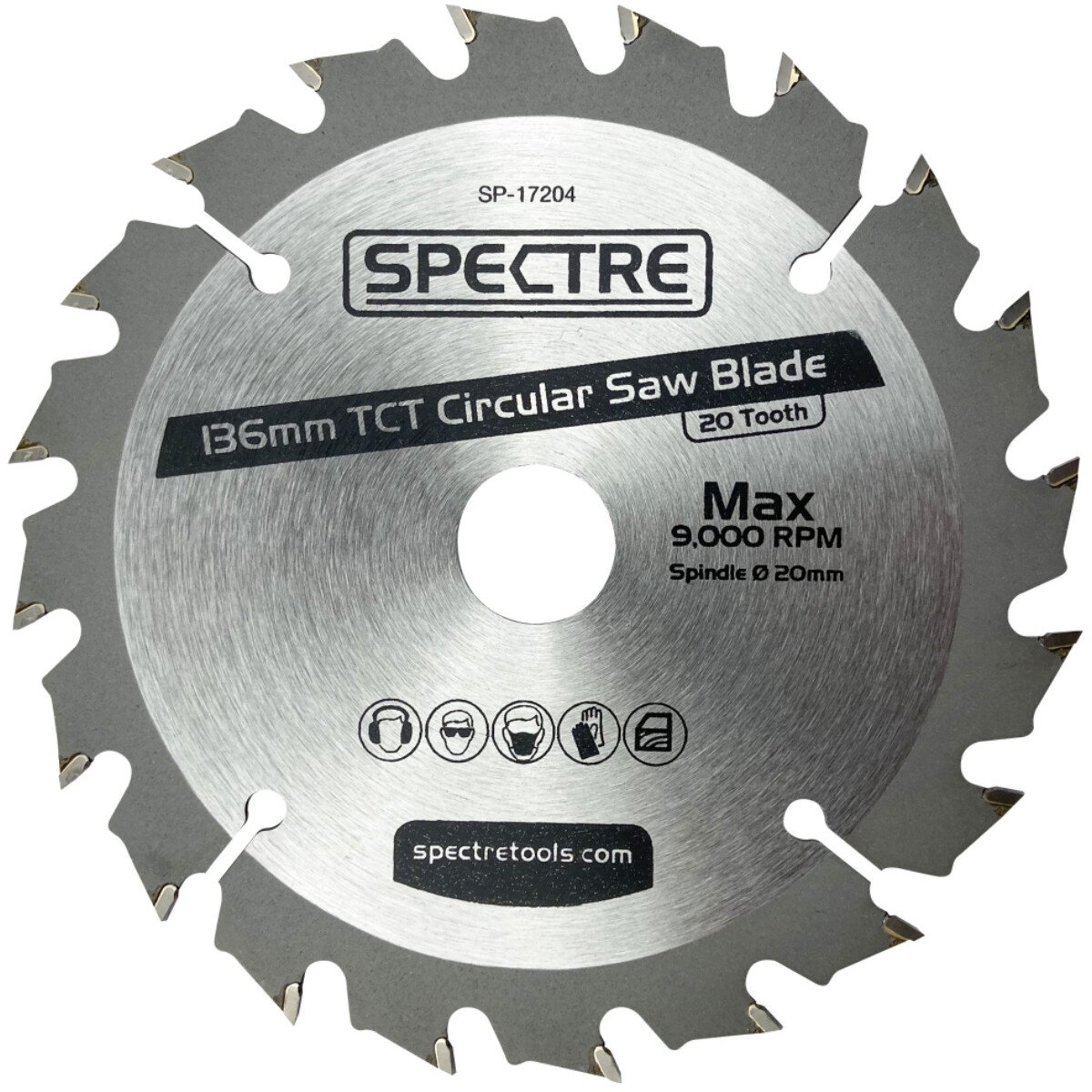 Spectre SP-17204 136 x 20mm 20 Tooth TCT Circular Saw Blade
