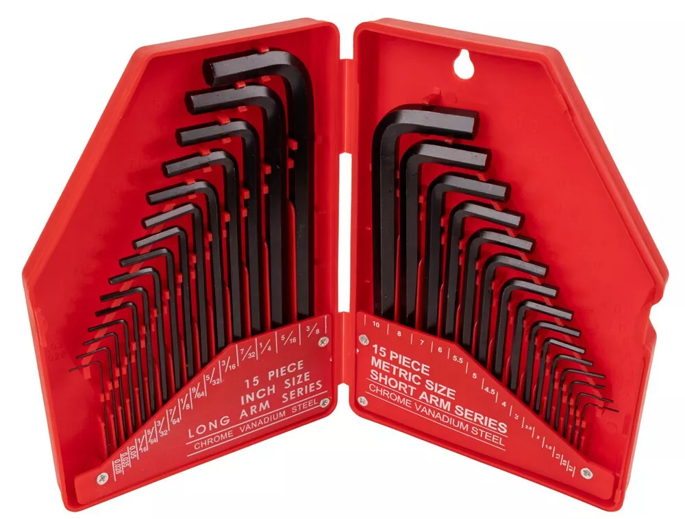 Spectre SP-17318 30pc Hex Key Set Long and Standard In Folding Case