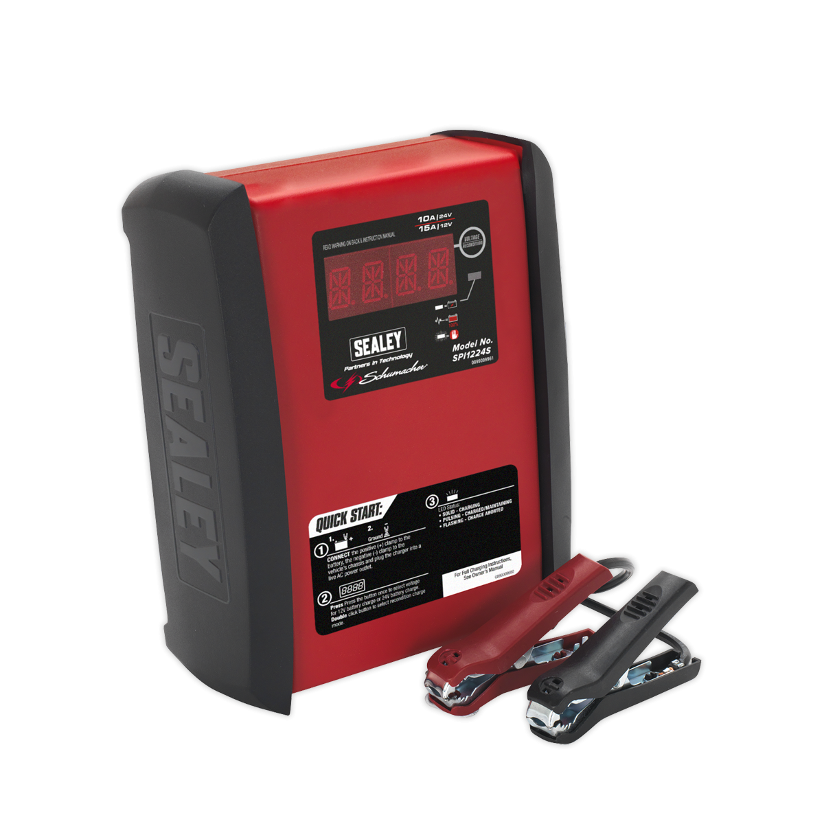 Sealey SPI1224S Schumacher Intelligent Speed Charge Battery Charger 12V 15A/24V 10A