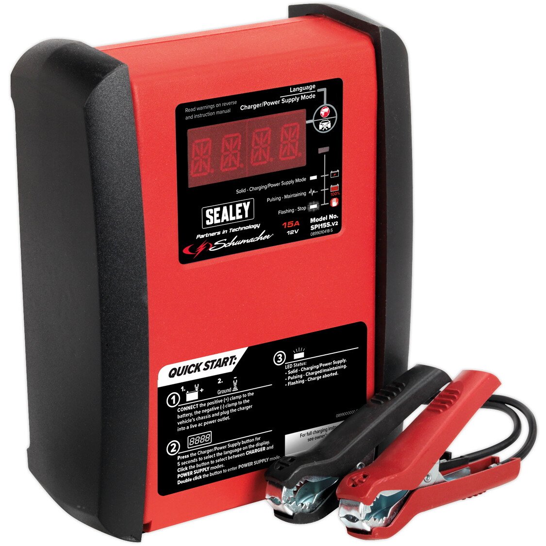Sealey SPI15S Intelligent Speed Charge Battery Charger 15Amp 12V