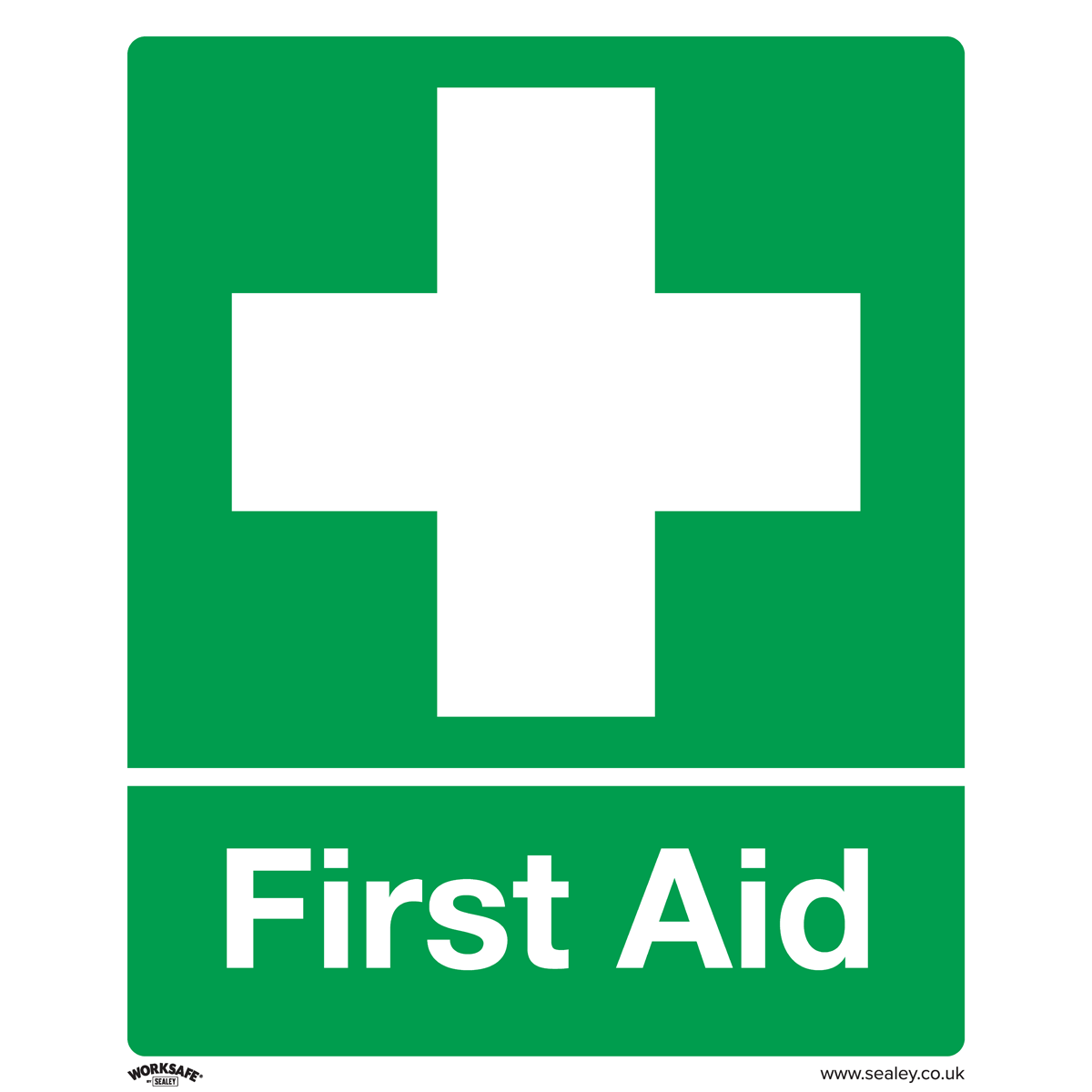 Sealey SS26P1 Safety Sign - First Aid - Rigid Plastic