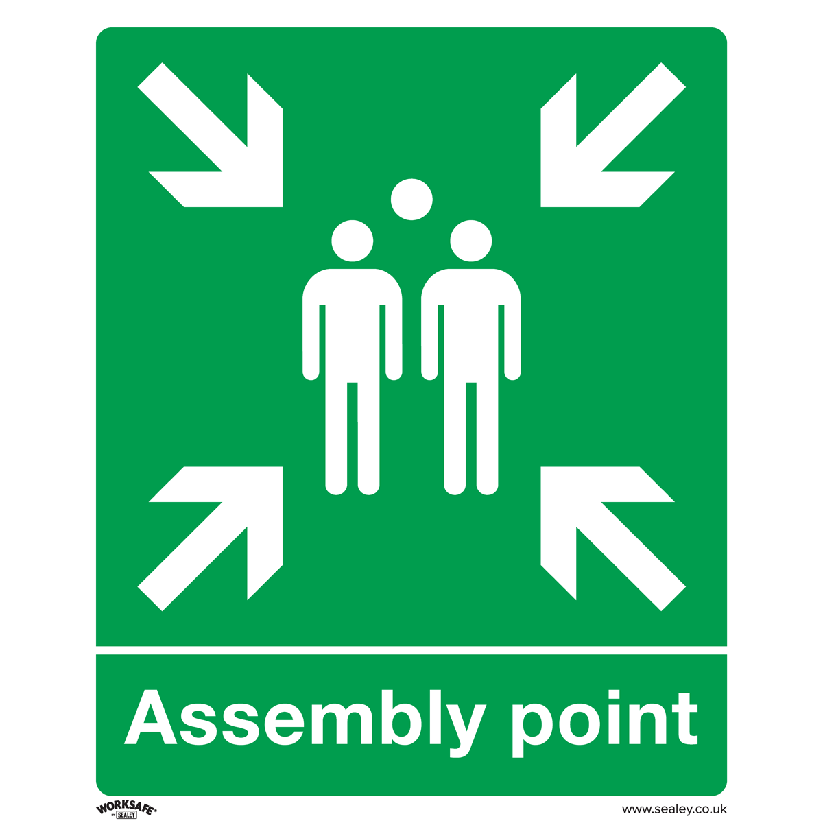 Sealey SS37P1 Safe Conditions Safety Sign - Assembly Point - Rigid Plastic
