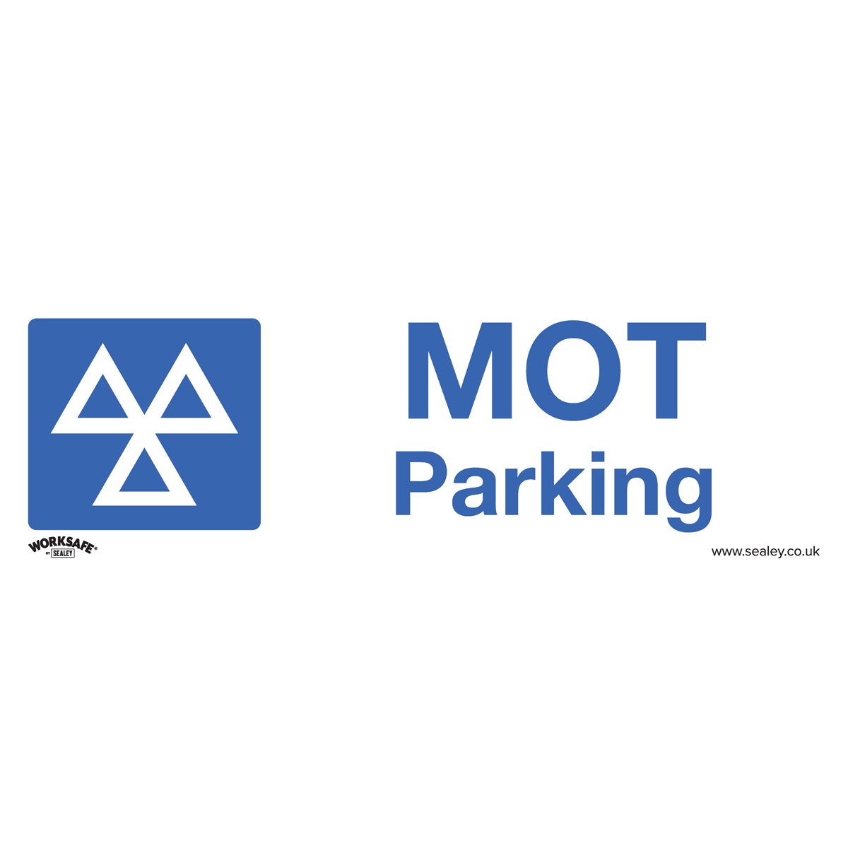 Sealey SS49V10 Warning Safety Sign - MOT Parking - Self-Adhesive Vinyl - Pack of 10