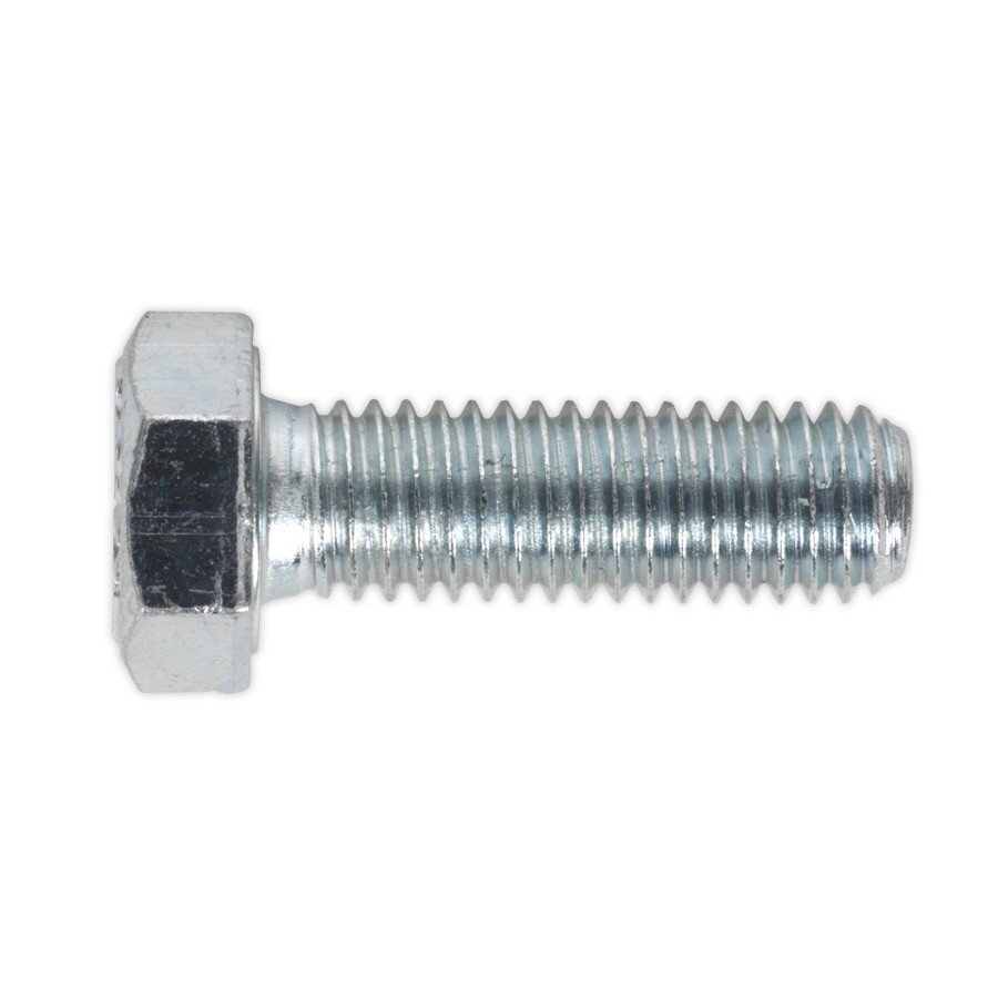 Sealey SS825 HT Setscrew M8 x 25mm 8.8 Zinc DIN 933 Pack of 50