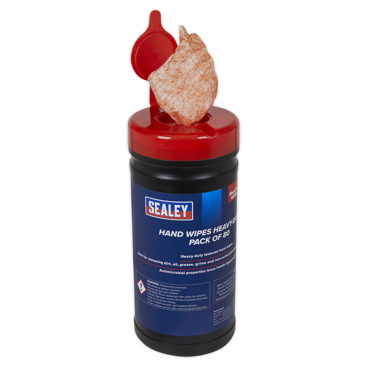 Sealey SSW80 Hand Wipes Heavy-Duty - Pack of 80