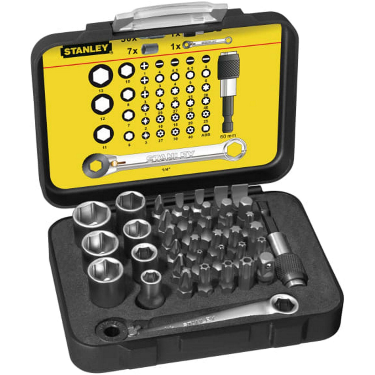 Stanley FatMax 113907 1/4in Drive Socket and Bit Set with Mini