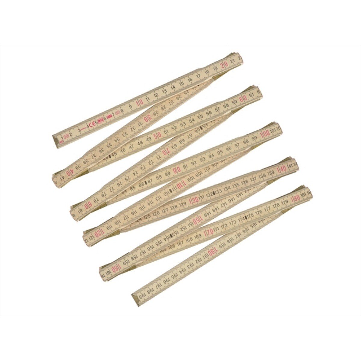 Stanley 0-35-455 Wooden Folding Rule 2m (78") STA035455