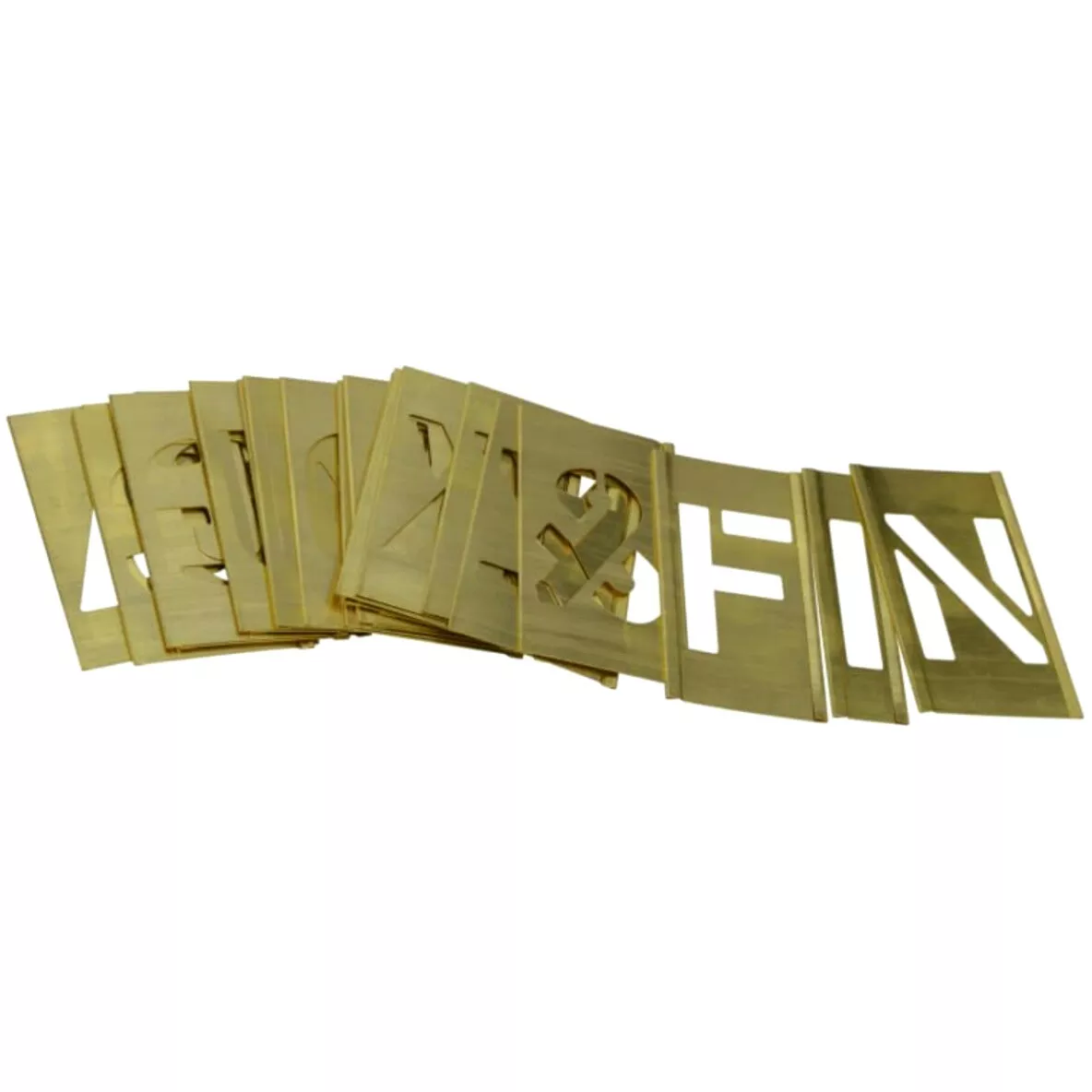 Stencils L2LB Set of Brass Interlocking Stencils - Letters 2in STNL2LB