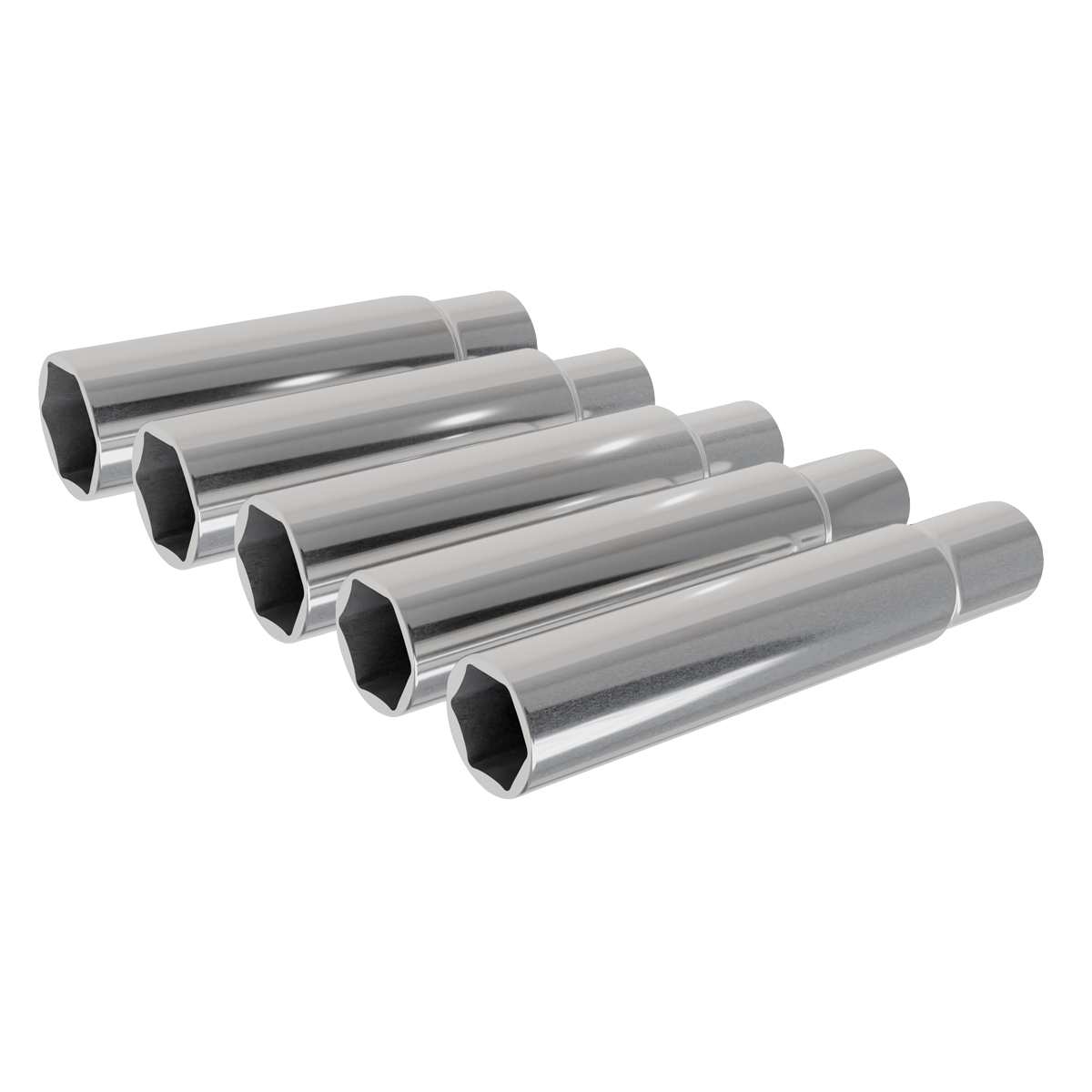 Sealey SX1519 Extra-Deep Socket Set 15, 16, 17, 18 & 19mm 5pc 3/8"Sq Drive
