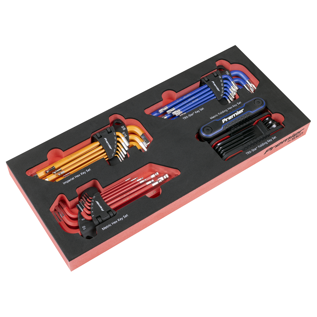 Sealey TBT62 Premier Master Key Set with Tool Tray 43pc