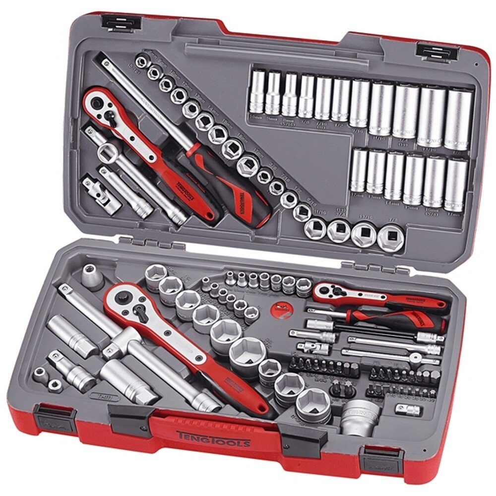 Teng Tools TM111 111 Piece Tool Set AF/Metric 1/4", 3/8" & 1/2" Drive TENTM111