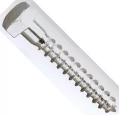 Timbermate Z0133T490040 M6 X 40 Hex Head Coachscrews Zinc Plated Box of 200