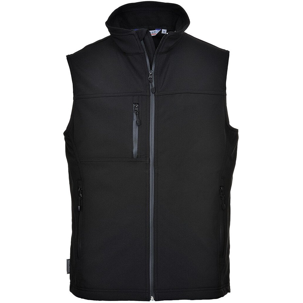 Portwest TK51 Softshell Bodywarmer (3L) Rainwear Softshell - Black-Portwest Chest M (40"-41")