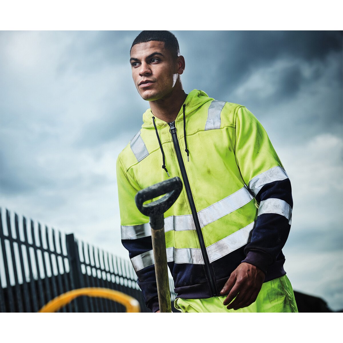 Hi vis full zip hotsell hoodie