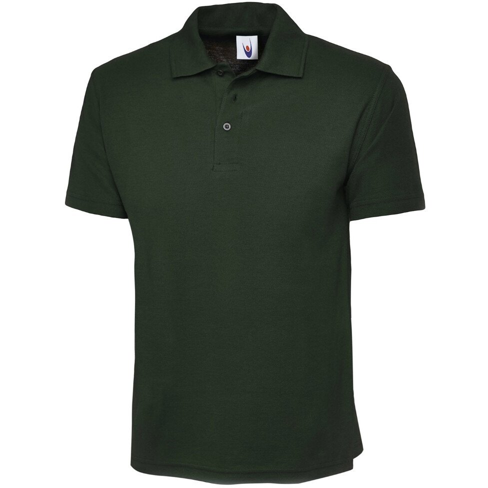 Uneek UC101 (S) Classic Pique Polo Shirt Poly/Cotton - Bottle Green ...