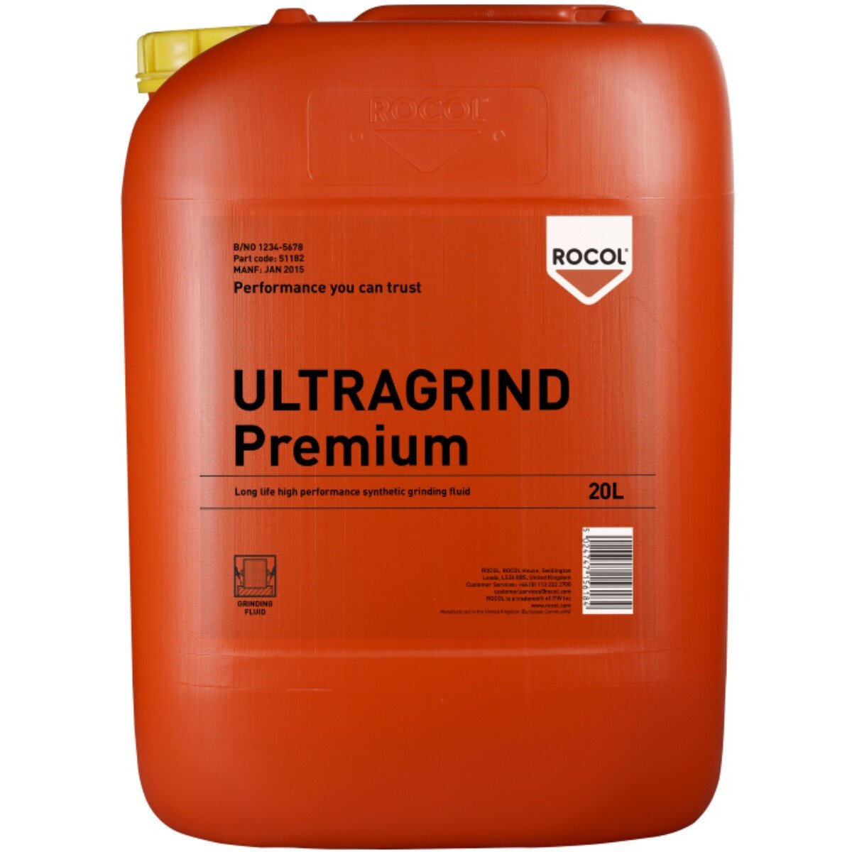 Rocol 51182 ULTRAGRIND PREMIUM High Performance Grinding Fluid 20ltr