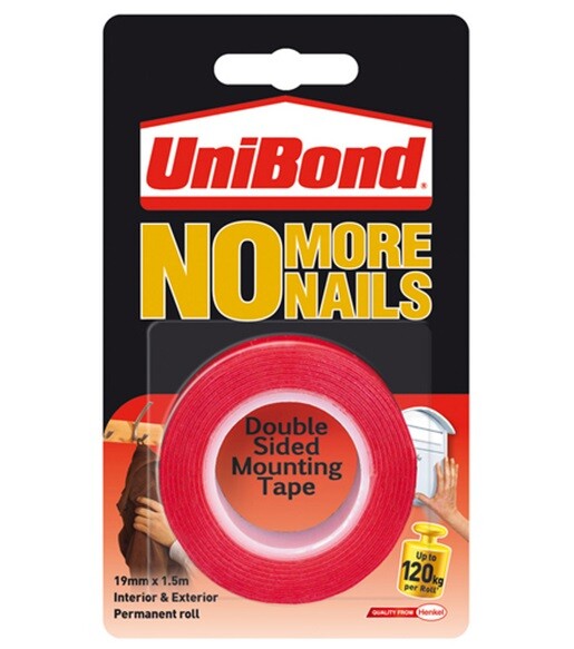 Unibond UNI781746 No More Nails Double Sided Tape Interior / Exterior