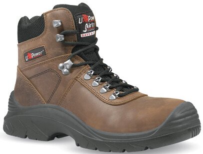 Upower UM10034 Brown Water Resistant Leather Ankle Boot S3 HRO SRC Composite Cap & Midsole