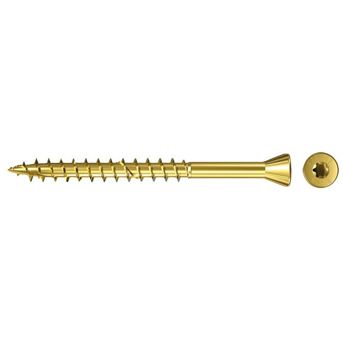 Fischer 660105 Flooring Screw FTF 3.5 x 55 CSK Head Yellow Zinc Plated Partial Thread TX Star Recess Pack x 200