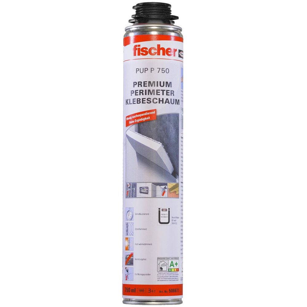 Fischer 506671 One-Component Gun Foam Concrete Grey PUP P 750ml G B2