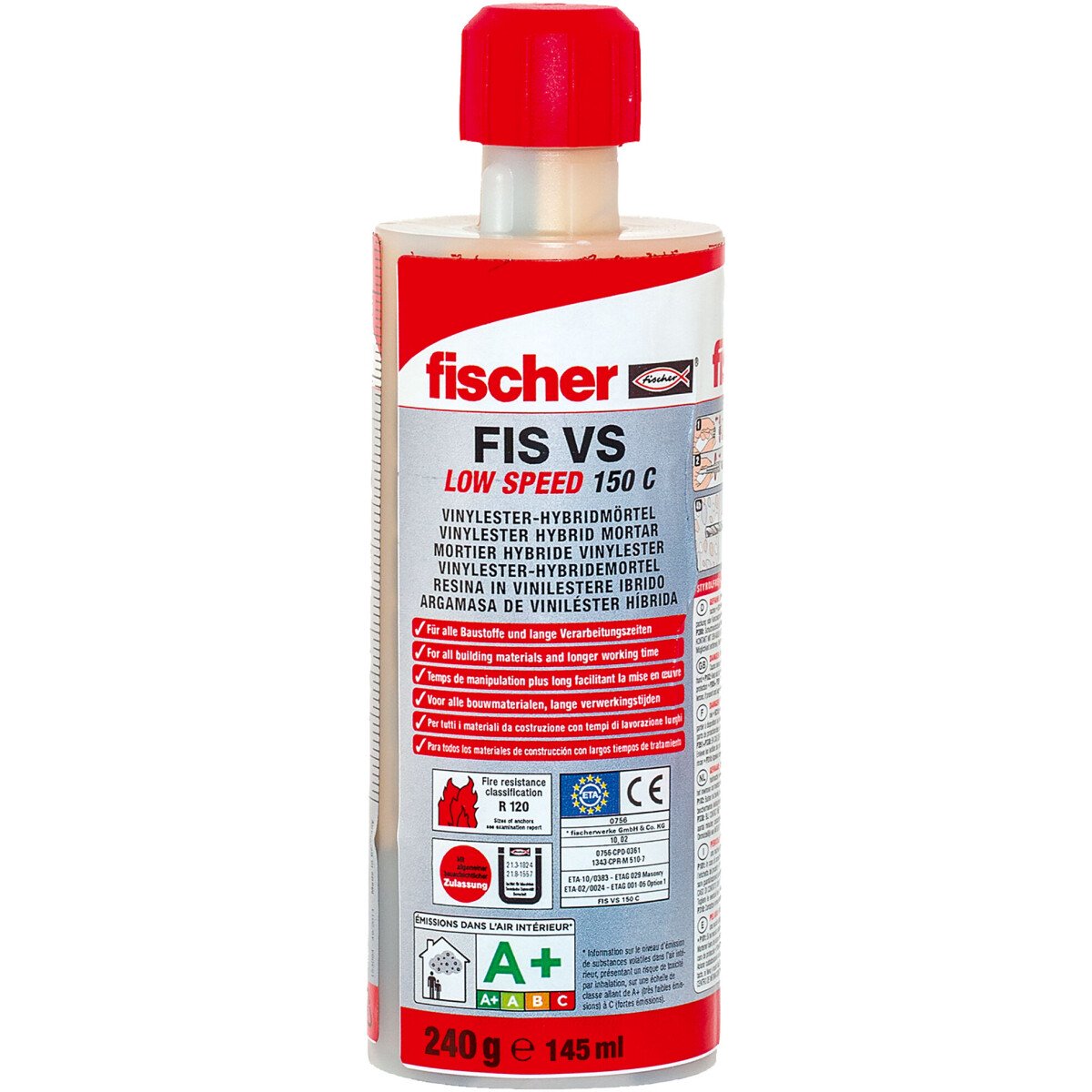Fischer 45302 Injection Mortar FIS VS LOW SPEED 150 C  145ml