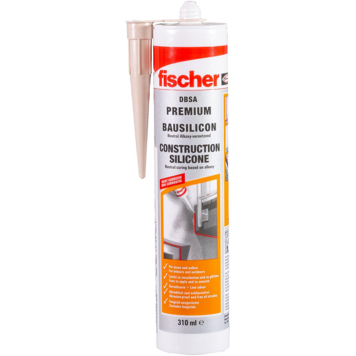 Fischer 53093 High-Quality Premium Construction Brown Silicone DBSA BR 310ml