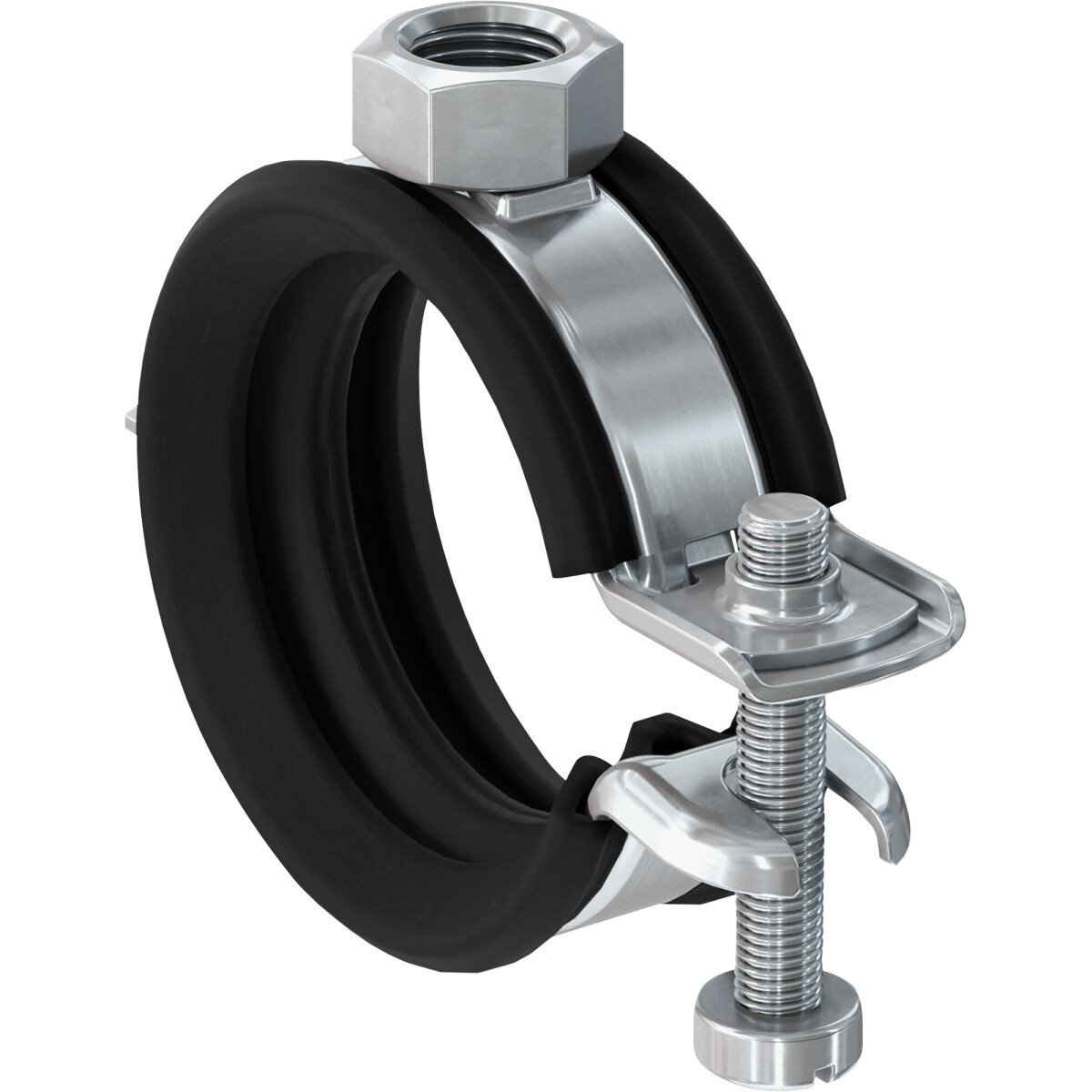 Fischer 49860 Hinged pipe clamp FGRS Plus 3/8" B  Pack x 2