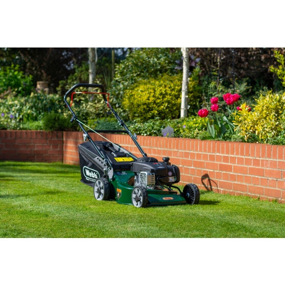Webb classic deals petrol rotary lawnmower