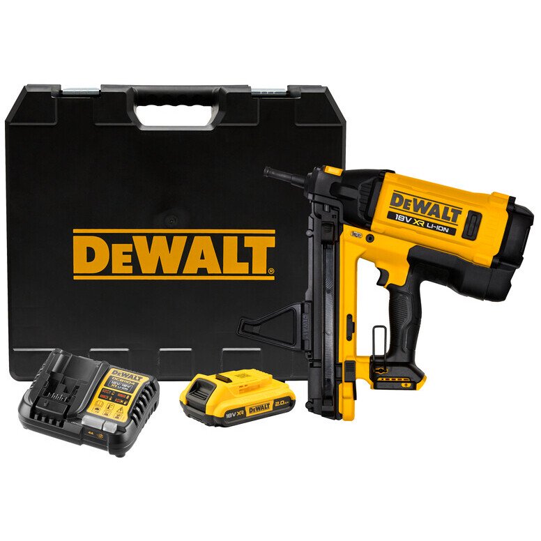 DeWalt DGN845D1-GB 18V XR C6 Trak-It Gas Nailer Kit With 1 x 2Ah Battery In Kit Case