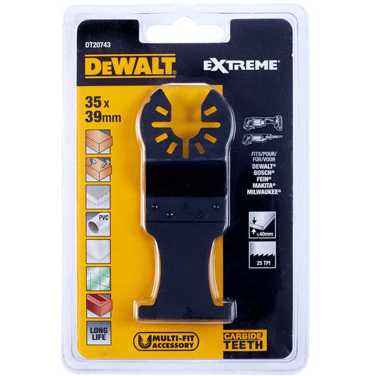 DeWalt DT20743-QZ EXTREME 35MM (1-3/8") Carbide Multi-Tool Blade