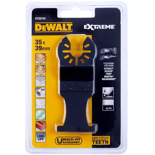 DeWalt DT20743-QZ EXTREME 35MM (1-3/8") Carbide Multi-Tool Blade