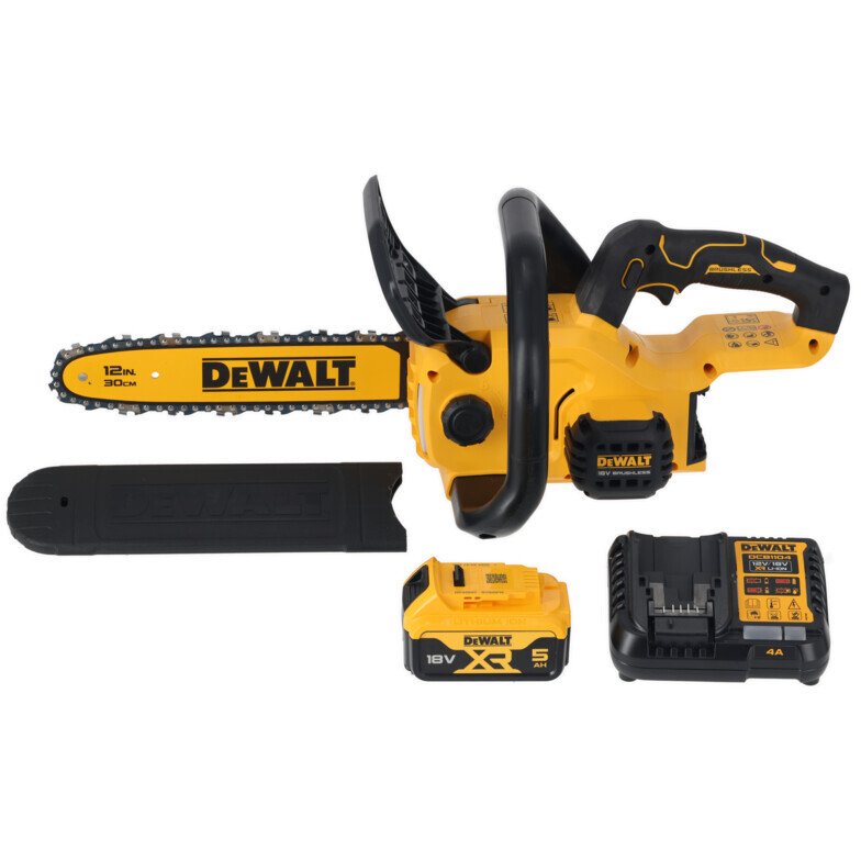 DeWalt DCMCS565P1-GB 18V XR Brushless 30cm Chainsaw With 1 x 5Ah Battery And Charger