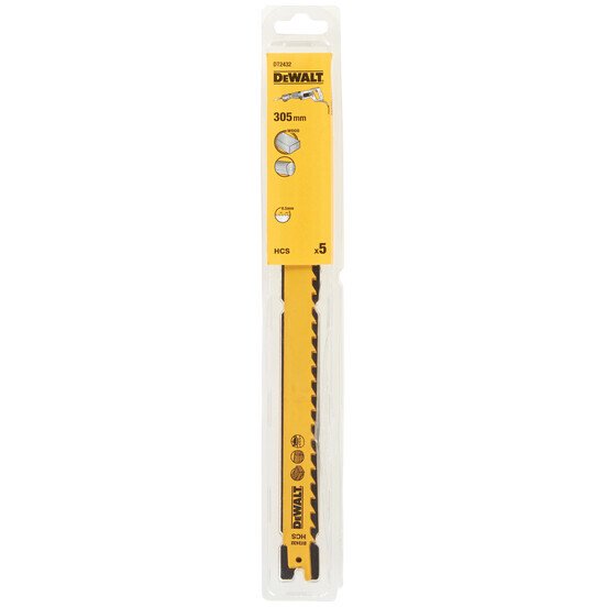DeWalt DT2432-QZ 305mm HCs Reciprocating Saw Blades - Fast, Rough Cuts (S1617K) Pack x 5