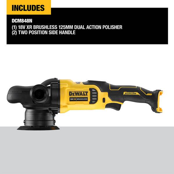 DeWalt DCM848N Body Only 18V XR Brushless 125mm Dual Action Polisher from Lawson HIS