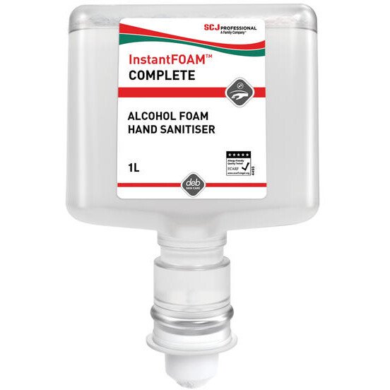 SCJohnson IFS1LTFEN Alcohol-Based Foam Hand Sanitiser Cartridge (Pack of 3 x 1L)