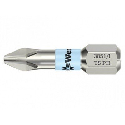 Wera 071011 TS Phillips PH2 Torsion Stainless Steel Insert Bit 25mm WER071011