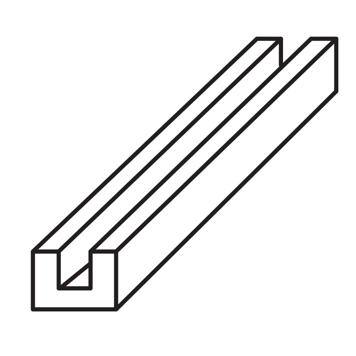 Trend WP-WRT/62 Table top back fence extrusion WRT