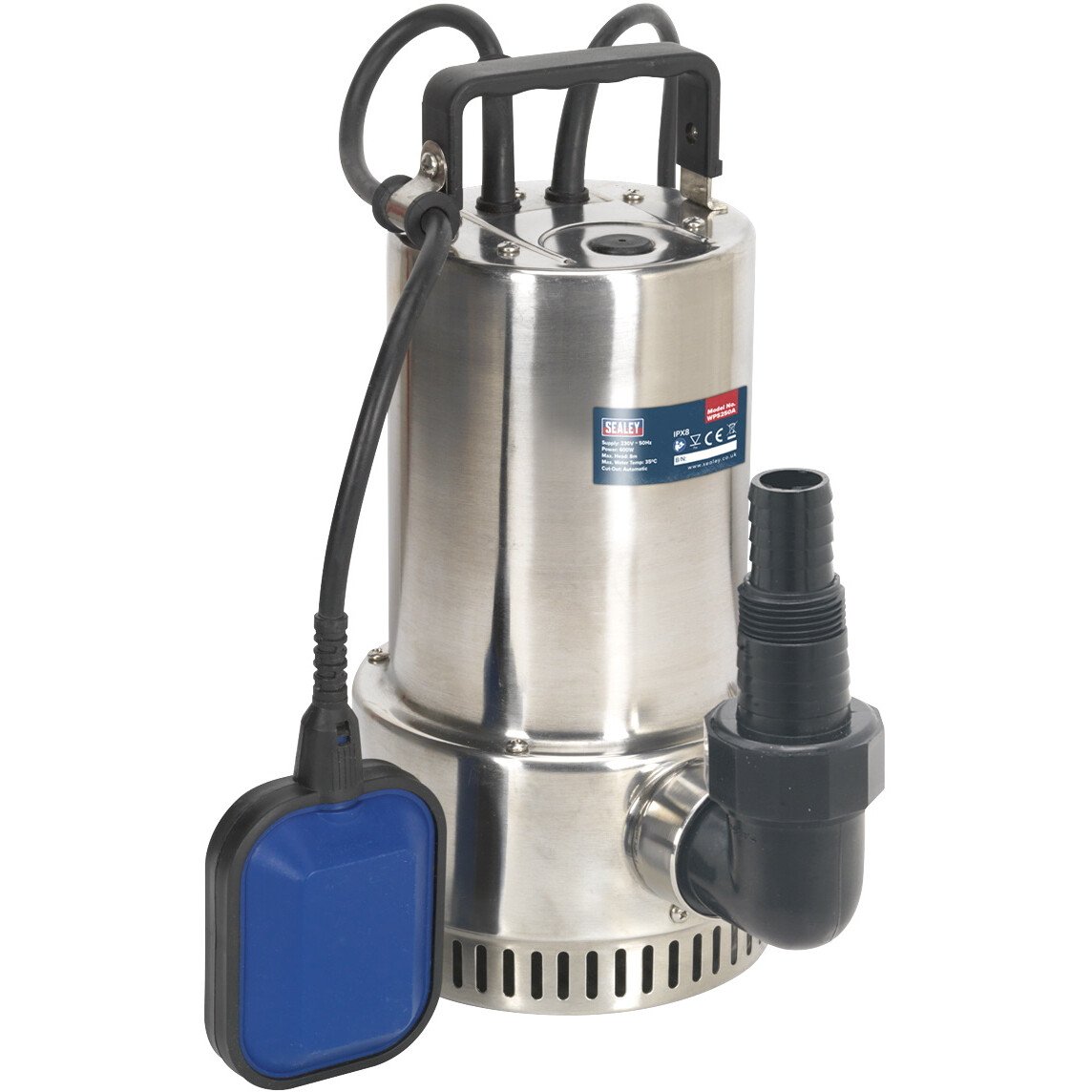 Sealey WPS250A Submersible Stainless Water Pump Automatic 250ltr/min 230V