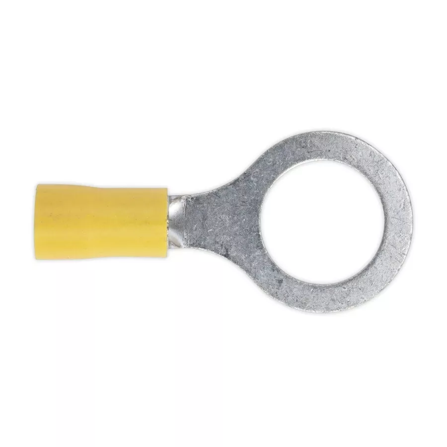 Sealey YT17 Easy-Entry Ring Terminal ø13mm (1/2") Yellow Pack of 100