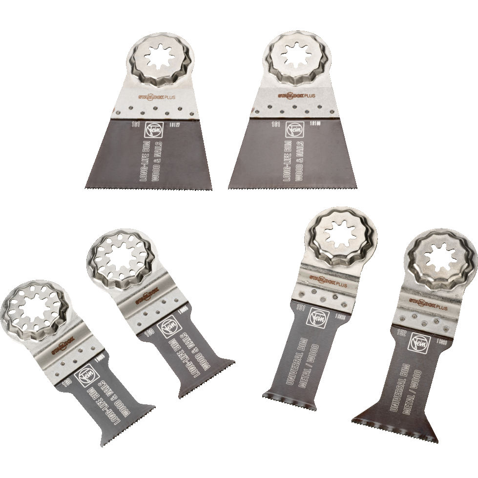 Fein 35222967030 Best of E Cut Starlock Plus 6 Piece Wood and Metal Blade Set