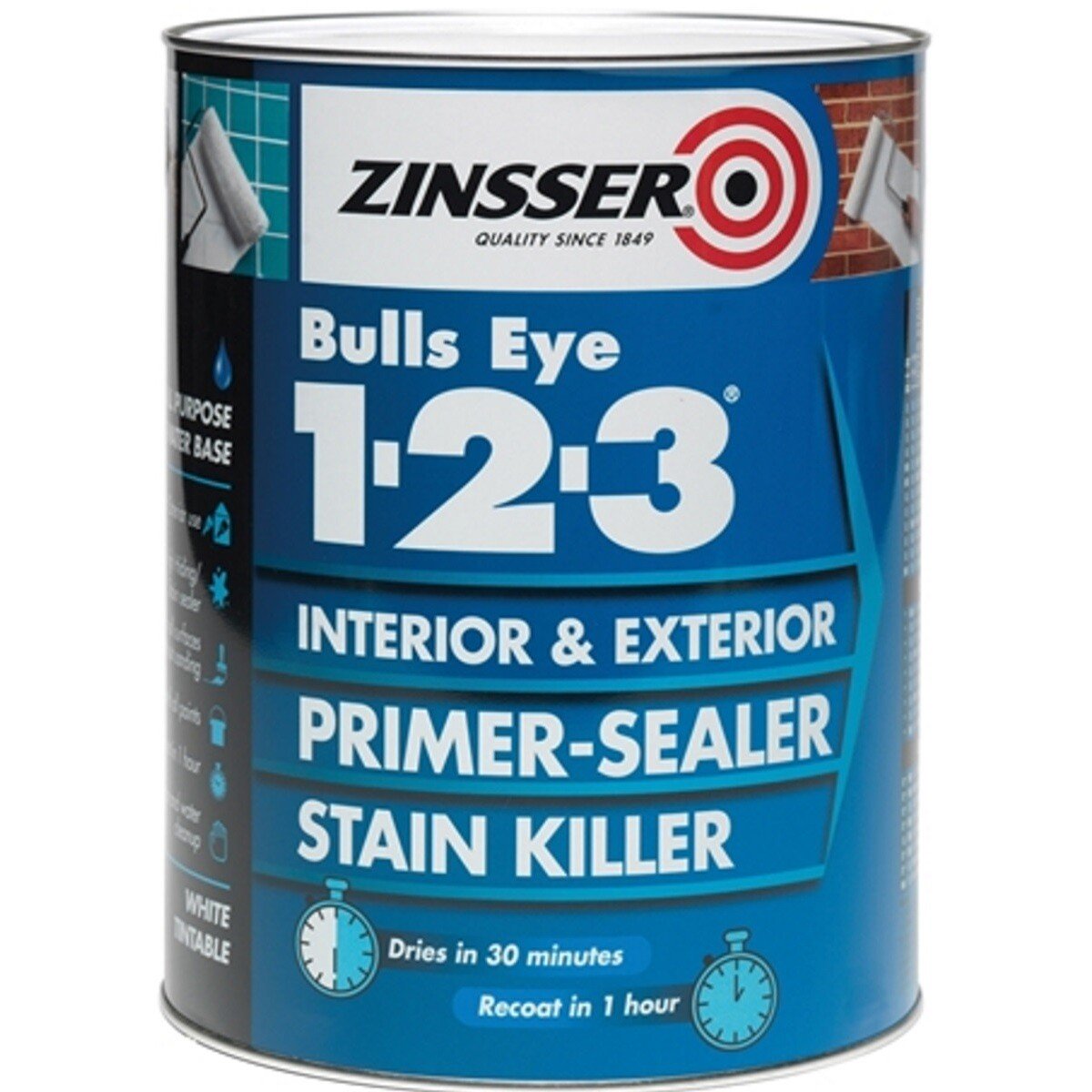 Zinsser ZN7040001D1 Primer - Sealer Bulls Eye 123 1 Litre ZINBE1231L
