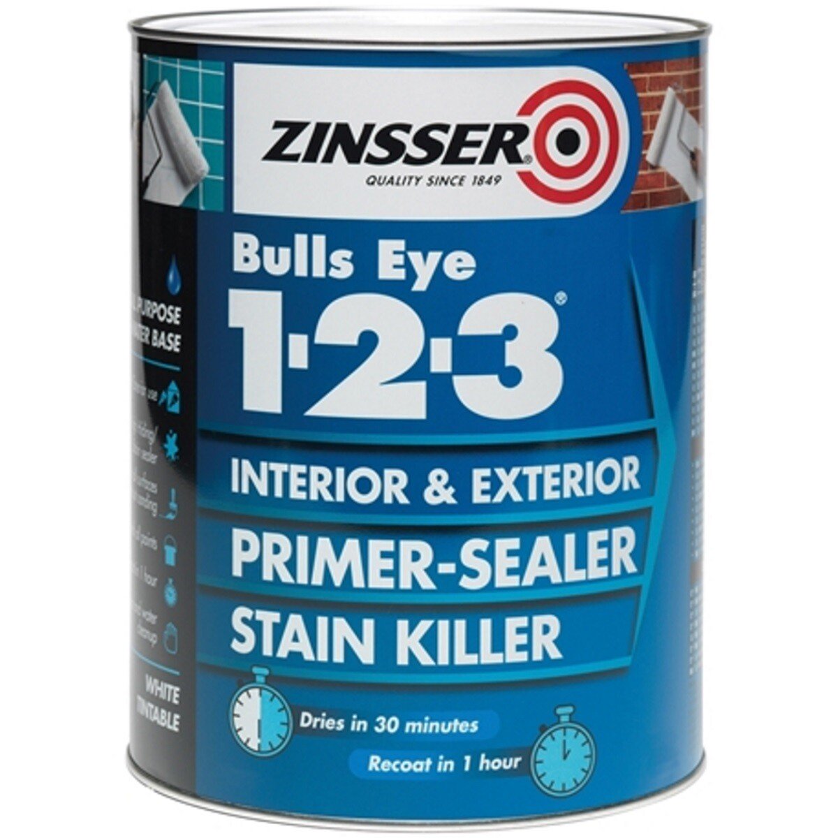 Zinsser ZN7040001C1 Primer - Sealer Bulls Eye 123 2.5 Litre ZINBE12325L