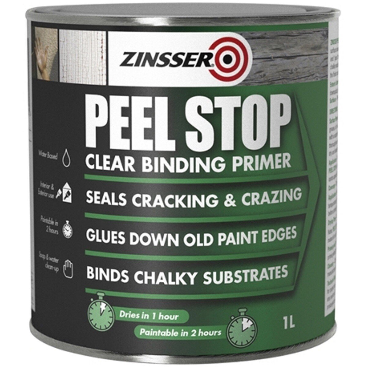 Zinsser ZN70604 Peel Stop® Clear Binding Primer 1 Litre ZINPSP1L