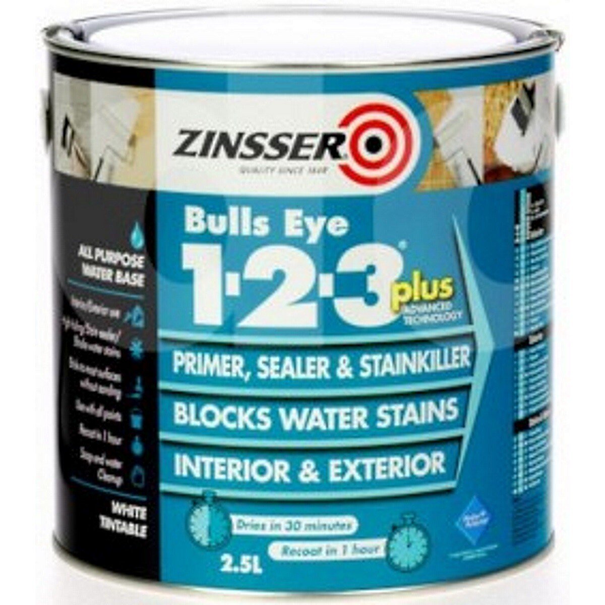 Zinsser ZN7170001D1 Primer - Sealer Bulls Eye 123 Plus 1 Litre ZINBE123P1L