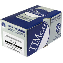 No. 4 x 1/2" Twin Woodscrew PZ1 RND - BZP (Box of 200) 00412CRWZ Timco